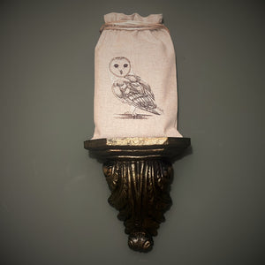 Embroidered Barn Owl ~ Natural