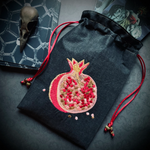 Embroidered Pomegranate Pouch